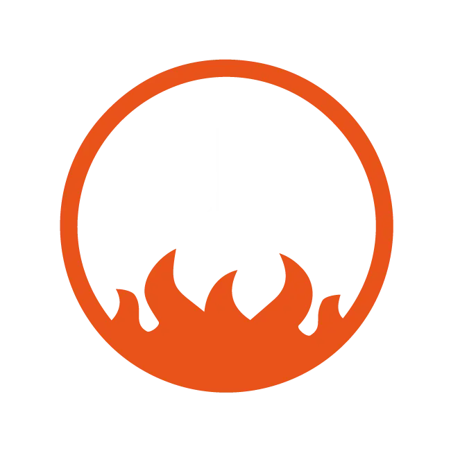 Icon Brenndauer – Lange Brenndauer der HEIZFUXX Grillkohle